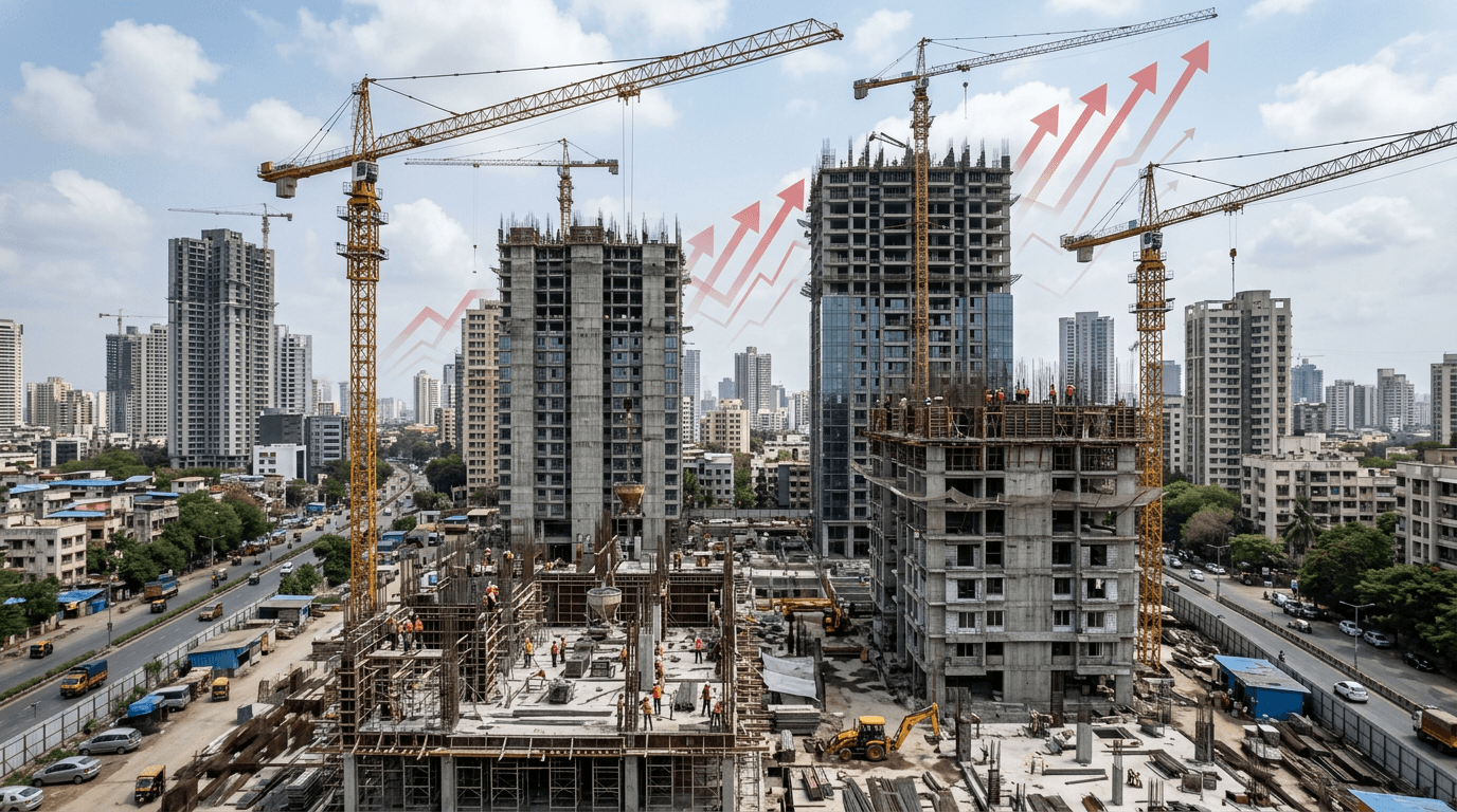 construction cost increase in India 2026